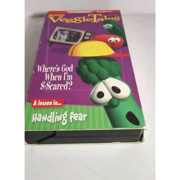 Vintage 1998 VHS VeggieTales Where’s God When I'm S-Scared? Big Ideas Family Fun - Picture 7 of 7